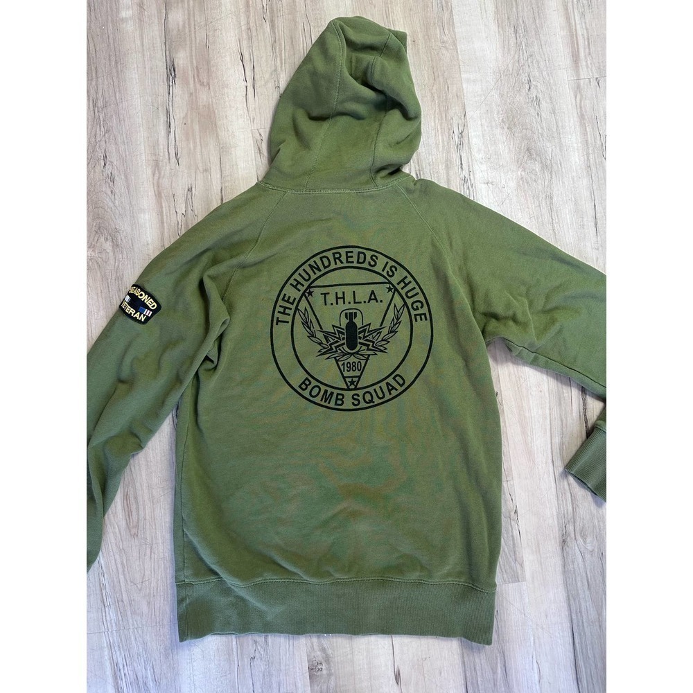 The hundreds is huge bomb squad zip up hoodie